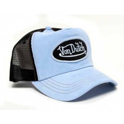 Authentic Brand New Von Dutch Black/Blue Corduroy Cap Hat  eb-62644583